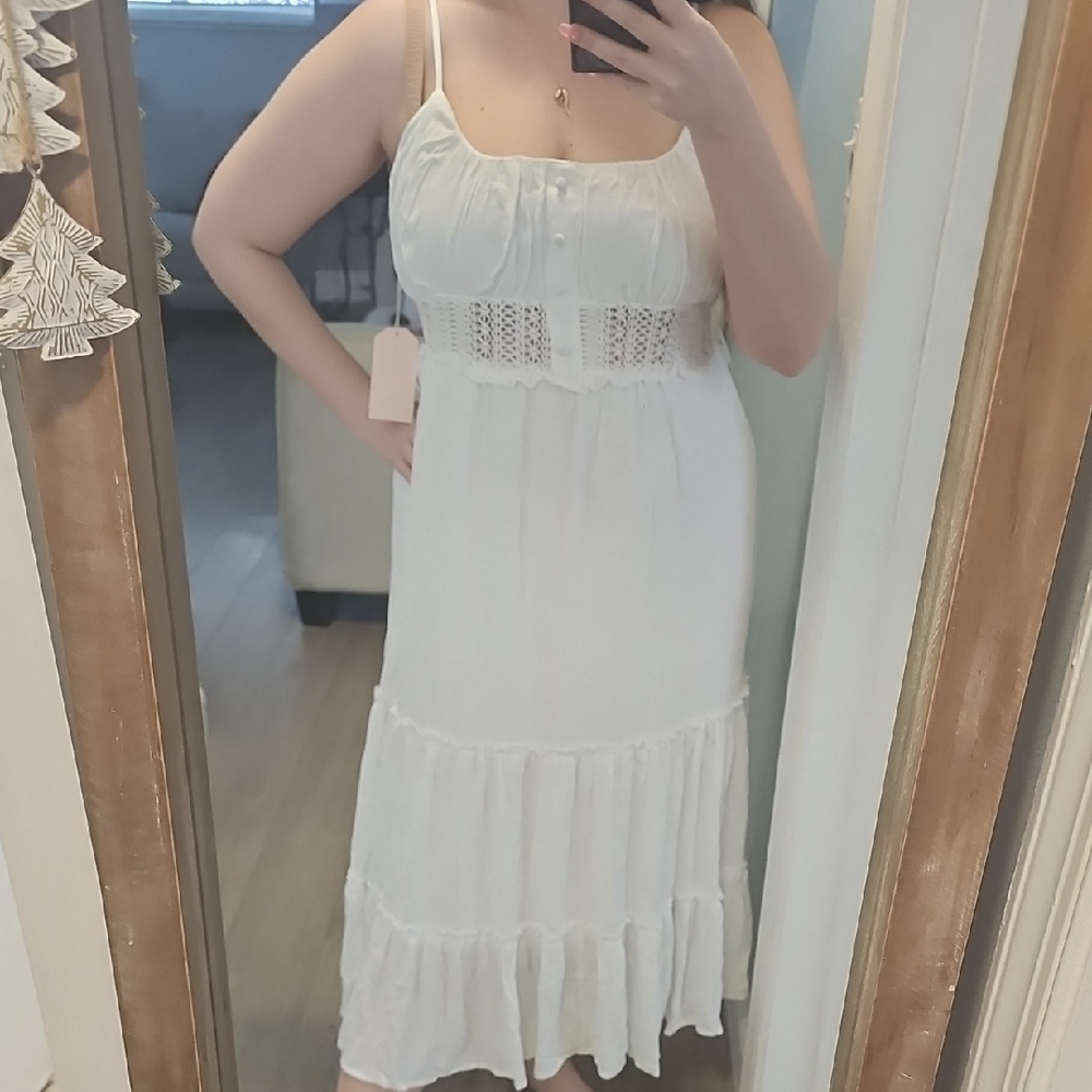 Blashe LA White Lace Detail Chemise